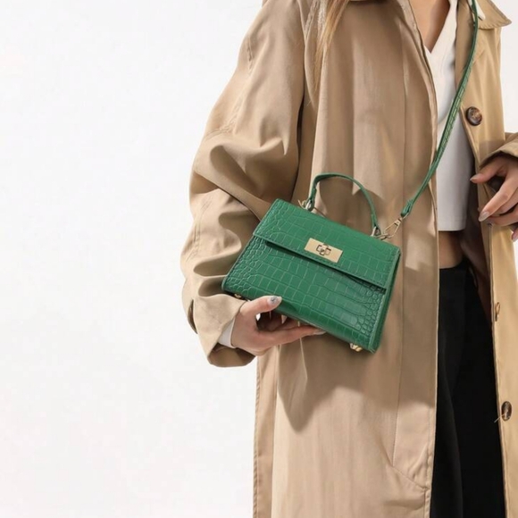 Mini Crocodile Embossed Handbag - Picture 2 of 9